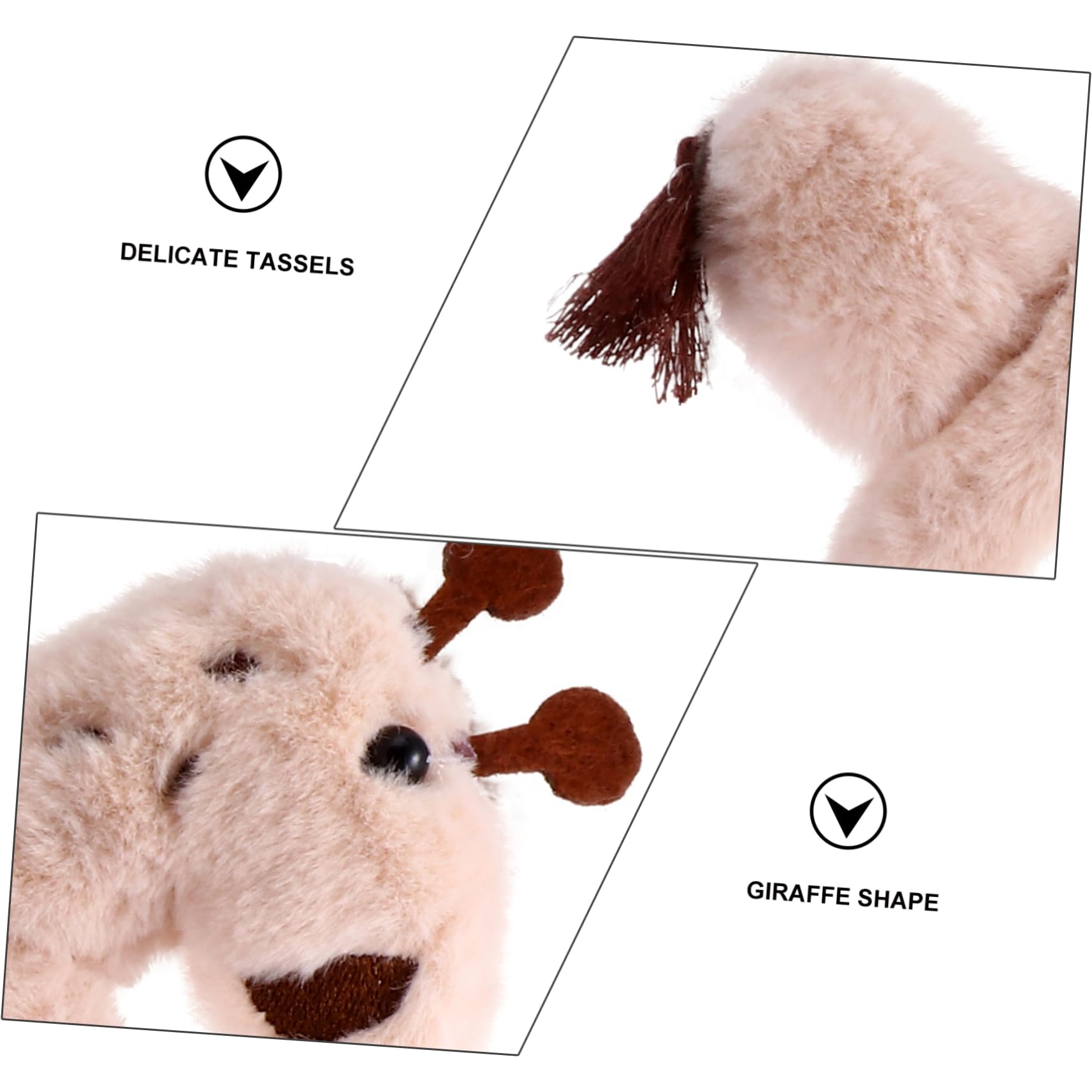 adorabile paraorecchie Scaldino orecchie pieghevole portatile Copriorecchie giraffa piega scalda orecchie giraffa Caldo paraorecchie in peluche​​​​​​​ cuffia invernale stoffa