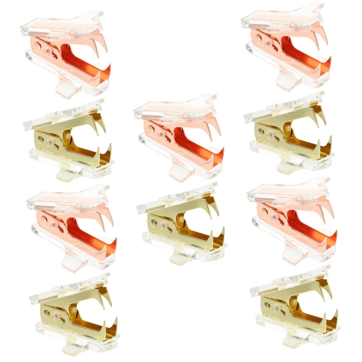 Lurrose 5 Set Di Leva Punti Portatile Per Ufficio Strumento Per Punti Metallici Facile E Robusto Essenziale Per Ufficio Veloce Ed Efficiente 2 Pezzi * 5