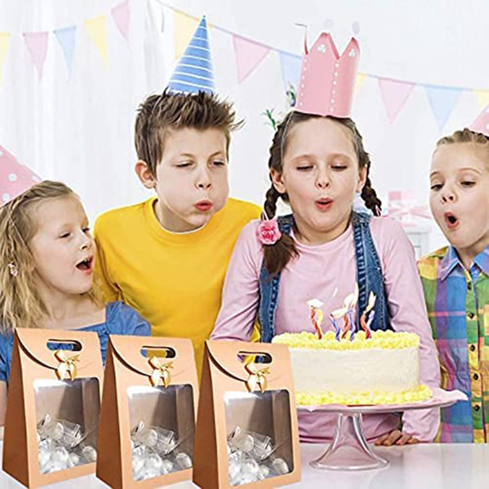 20 sztuk toreb na prezenty, torby do pakowania papieru pakowego, torby papierowe, mocne papierowe torby upominkowe, pakowanie prezentów bankietowych, żywność, słodycze, ciasteczka (20 x 14 x 7 cm)