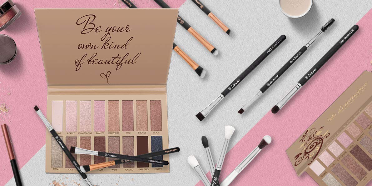 Best Pro Eyeshadow Palette Makeup - Matte Shimmer 16 Colors - Highly Pigmented - Professional Nudes Warm Natural Bronze Neutral Smoky Cosmetic Eye Shadows : Beauty & Personal Care