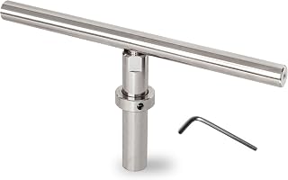 Tool Rest, Crossbar 12"length M12 x 1.25 thread, with Stem 1”diameter x 4 3/4” length and a tool rest collar for Woodturning Lathes, Woodworking Tools.