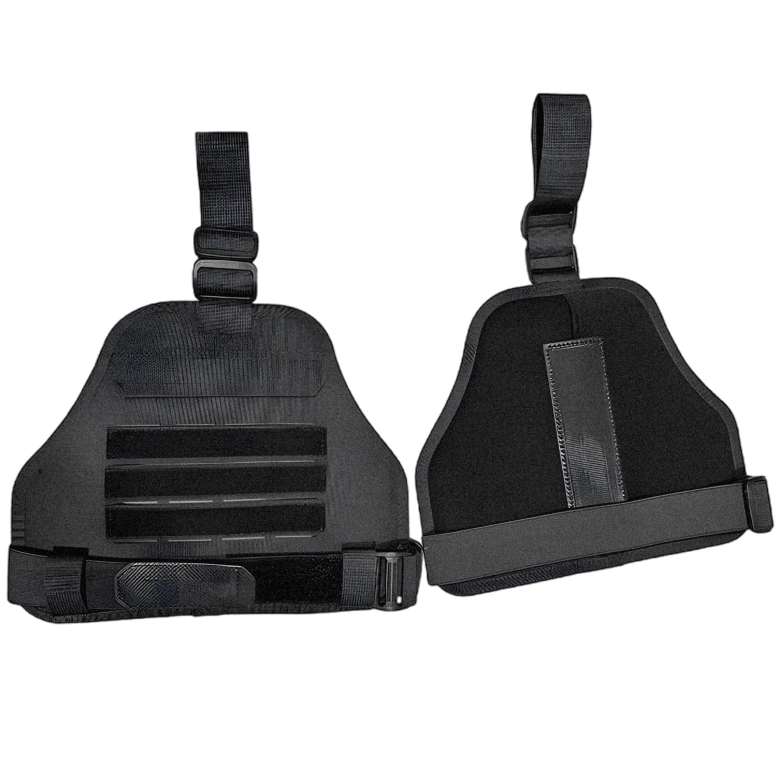 Juego de 2 hombreras de nailon Molle, hombreras tácticas ligeras, 11.4 x 9.4 pulgadas, 29 x 24 cm, diseño de ajustable para actividades al aire libre, color negro
