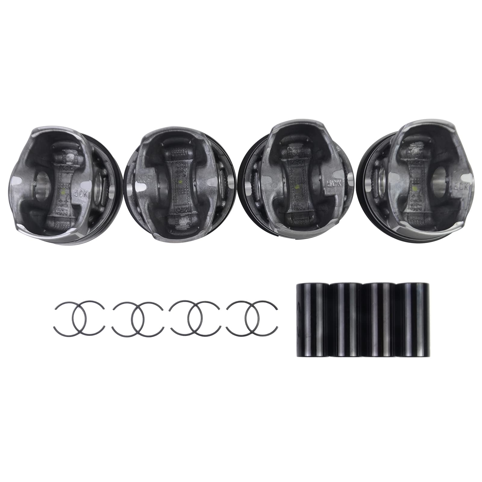 4x Juego de Pistones Ø23mm Compatible con C-C G0lf Pa-ss at A3 A4 A5 TT 1.8T CDHA CDAB 06J107065AG 06H107065CP