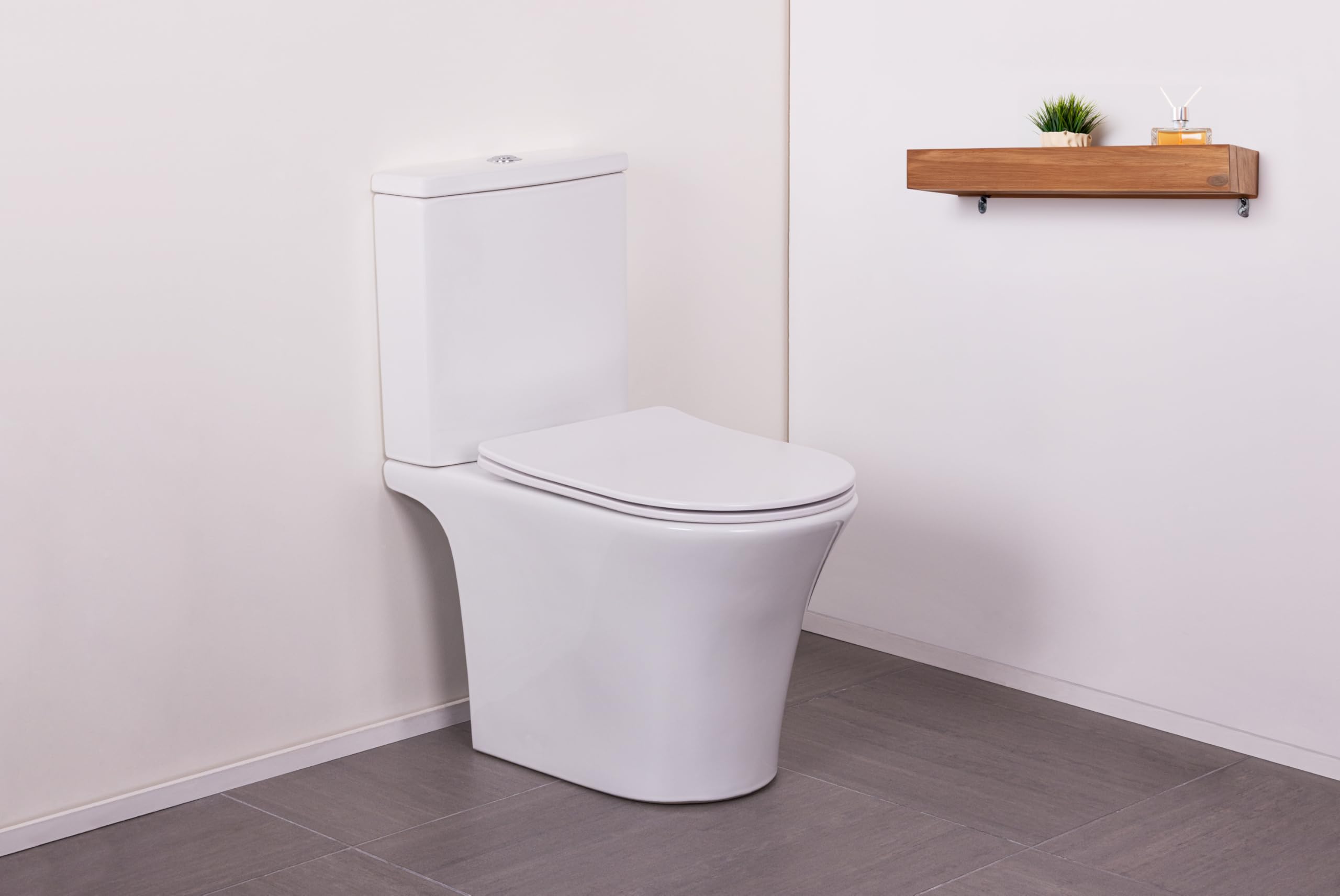 Abattant WC blanc universel clipsable/nettoyage facile - lunette de toilettes Thermodur extra plat frein de chute forme D NOYON & THIEBAULT