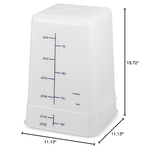 Miniatura 7 de Carlisle FoodService Products Squares - Recipiente cuadrado para almacenamiento de alimentos con diseño apilable para catering, bufés, restaurantes,
