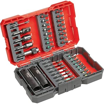kwb 109010 Bit-Box fur Impact-/ Schlagschrauber 39-teilig Bitset mit Bithalter schlagfesten Steckschlusseln, E und C 6.3 Schafte Wrench Piece Set Holder Resistant Sockets, Shafts