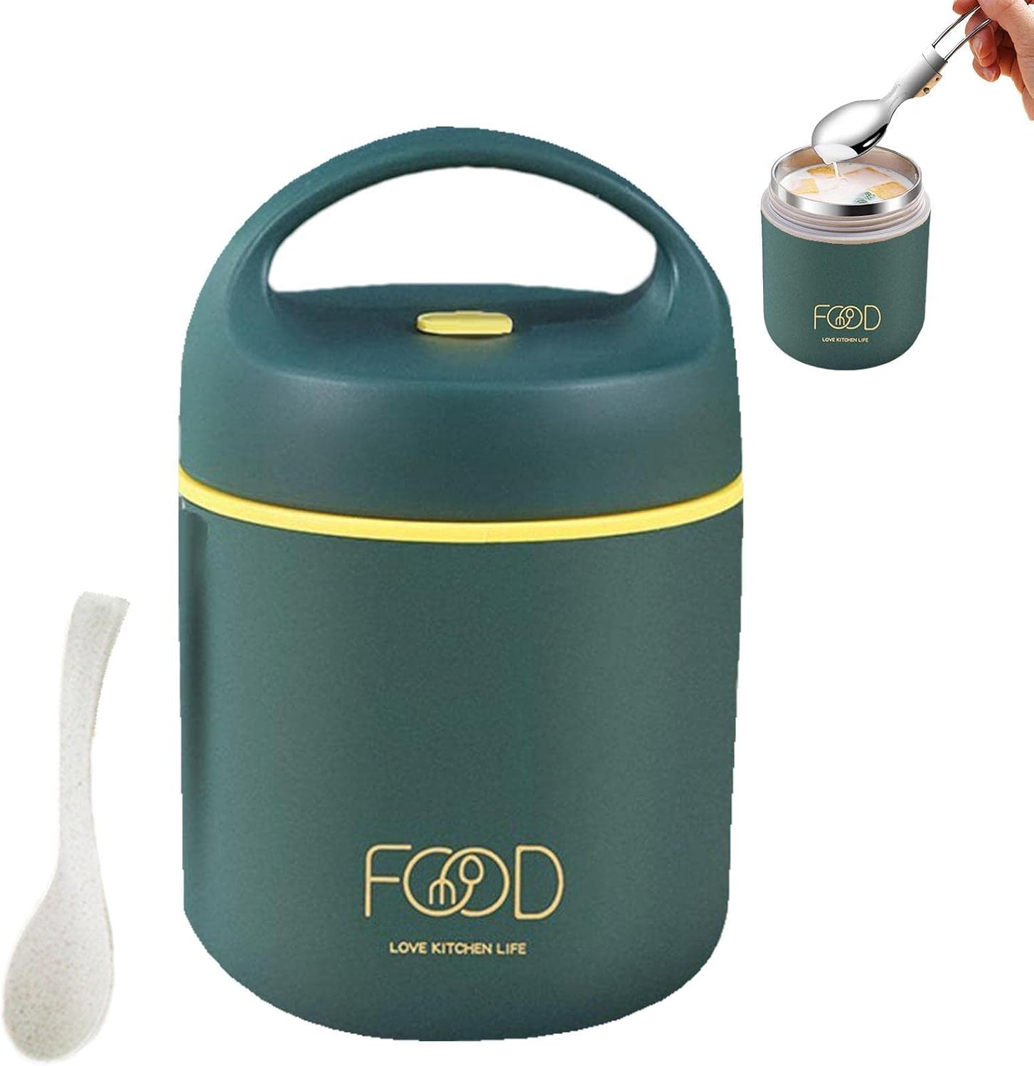 Food Jar Thermos,2Tier Double Wall Vacuum Stainless Steel