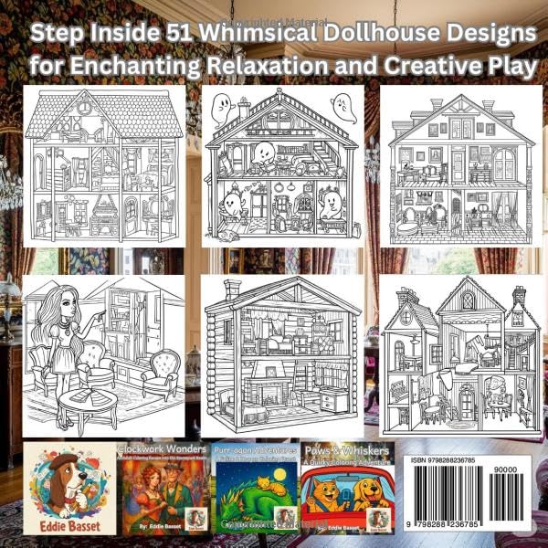 Dollhouse Dreams: A Tiny World Coloring Escape: Step Inside 51 Whimsical Dollhouse Designs for Enchanting Relaxation and Creative Play image 3