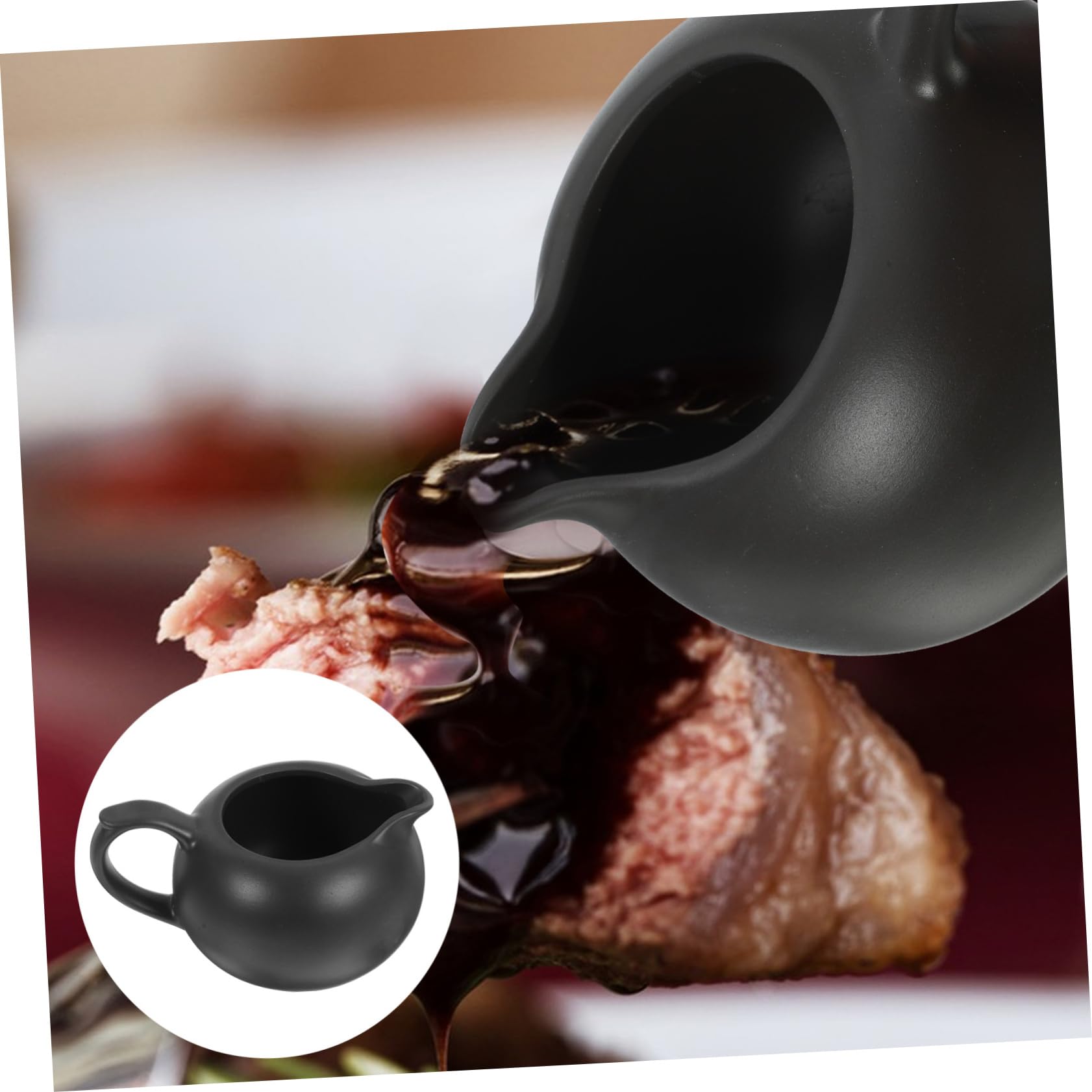 IMIKEYA Dispensador de Leche de Cerámica Pequeño Boquilla Única para Servir Leche y Café en Restaurante o Cafetería, Diseño Elegante y Funcional para Mantener la Mesa Limpia