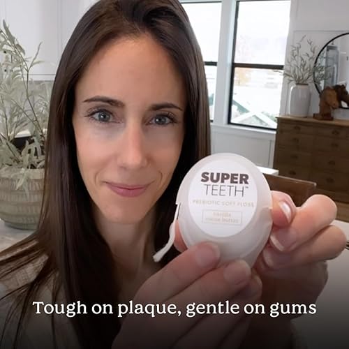 Miniatura 6 de SuperTeeth - Hilo dental suave prebiótico con hidroxiapatita  Hilo dental expansible  para adultos y niños  Salud oral  Eliminación de placa