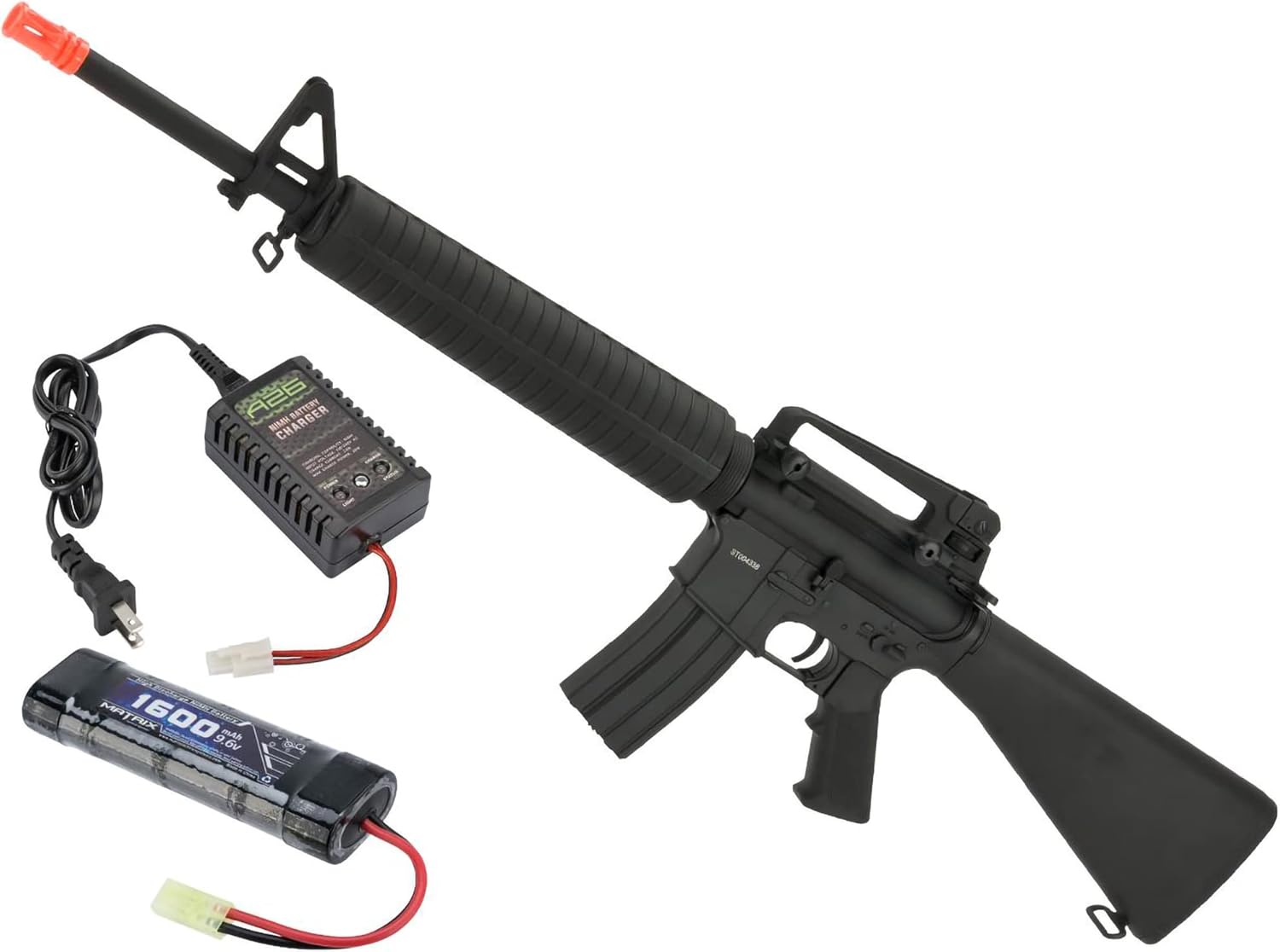 Evike Airsoft - CYMA Sport M16A3 AEG Airsoft Rifle (Package: Add 9.6v NiMH Battery + Charger)