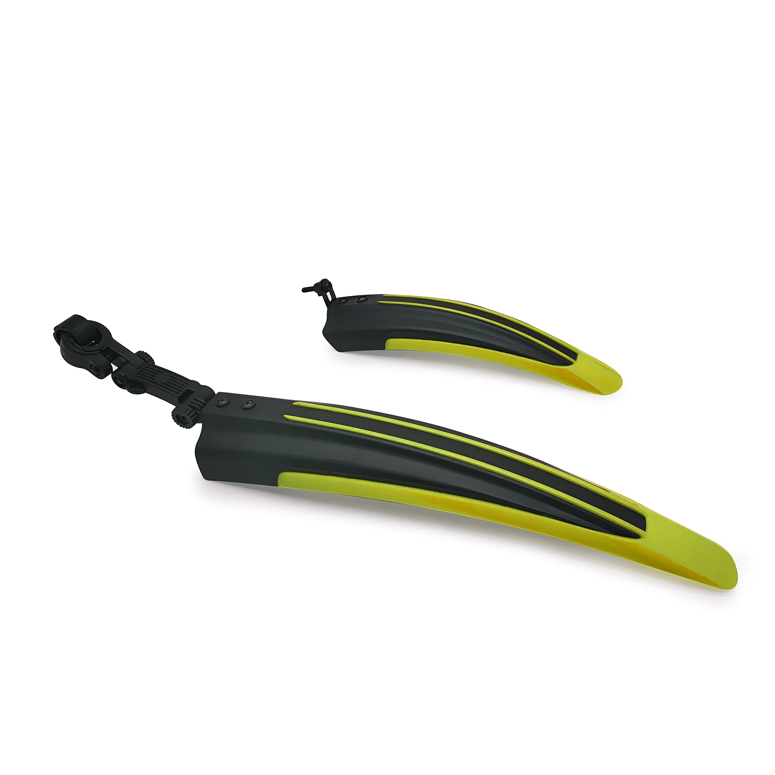Adjustable Mountain Bicycle Mudguard Front and Rear Bike Fender 2Pcs Bike Mudflap Yellow