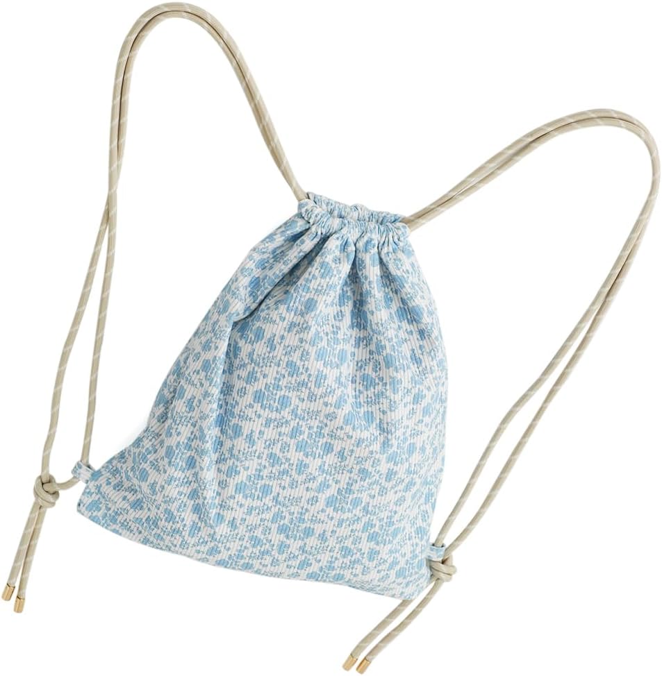 Original Design Boho Corduroy Print Drawstring Backpack - Lightweight Cinch Sackpack for Women, Perfect for Gym, Travel, Beach, and Outdoor Sports - Image 8