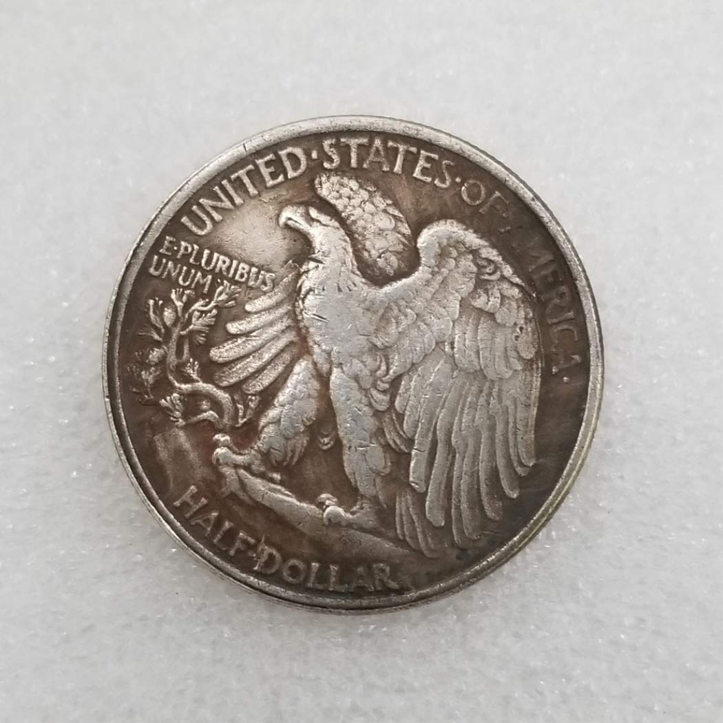 YunBest 1850 Antike Liberty Halbdollar-Münze – Versilbert, 4,5 Cm, Sammlerstück