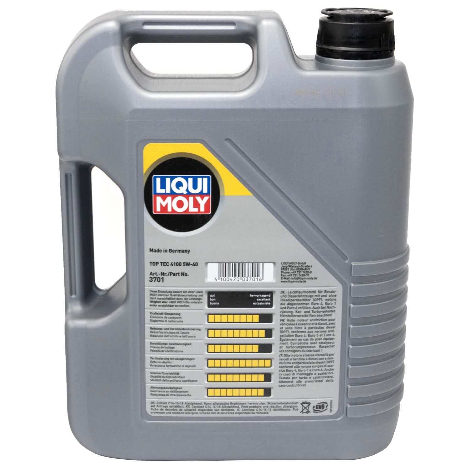 Motoröl Set Top Tec 4100 5W-40 5 Liter + Ölfilter SH4088L
