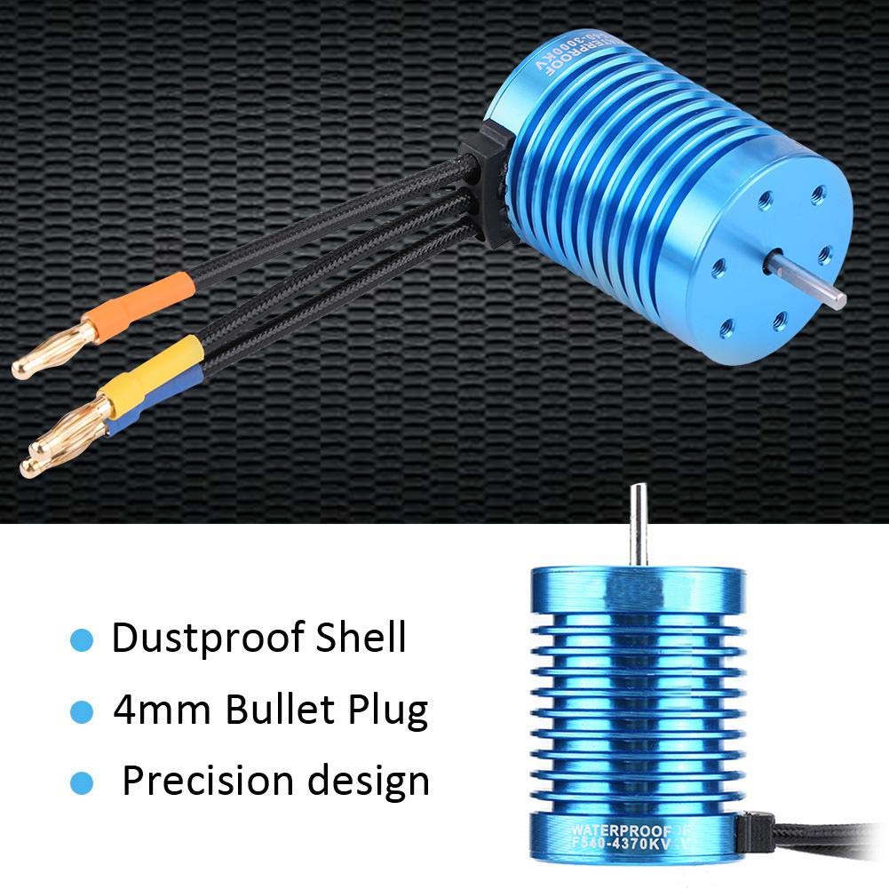 Motor RC sin Escobillas, Alto Par y Sin Sensor, F540 4 Postes para 1/10 y 1/12 RC, alta performance compatible con coches de competición y usos diarios para jugadores profesionales y amateurs