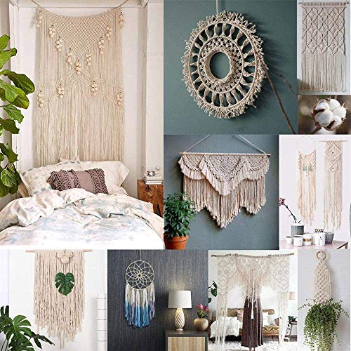 Image of ecofynd 100 Meters Cotton Cord | Natural White Dori | Rope for Handmade Plant Hanger | Thread for Wall Hanging Craft Making