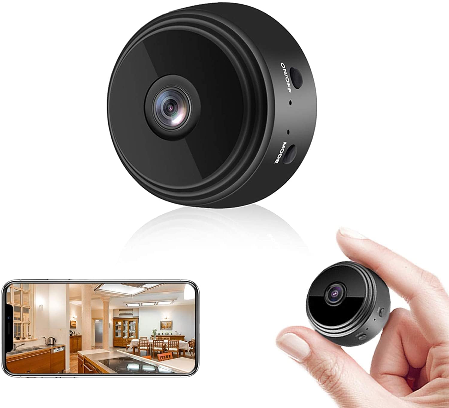 SUNBEET Eyetech Wireless WiFi, HD 1080p Mini Portable Security Camera, Cameras with Indoor Video Recorder, Small Low Light Vision | Portable & Magnetic | Home, Office, and Baby Monitor-picture-18