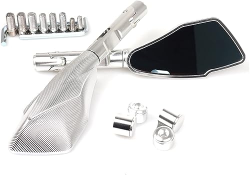 Miniatura 5 de Espejo M8 M10 Aluminio CNC Motocicleta Retrovisor Espejo Lateral Para Kawasaki VERSYS 650 ER6N Er6f Ninja 300 250r Z750 Z800 Z900 (Color Azul,