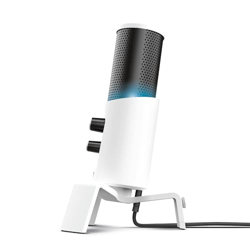 GXT 258 Fyru Microfono PC Professionale, 4 Pattern Di Registrazione, Illuminazione LED, Microfono USB Per Computer PS4 PS5 Streaming Twitch YouTube Discord Canto ASMR Podcasting, Bianco - Microfono streaming - Immagine 11