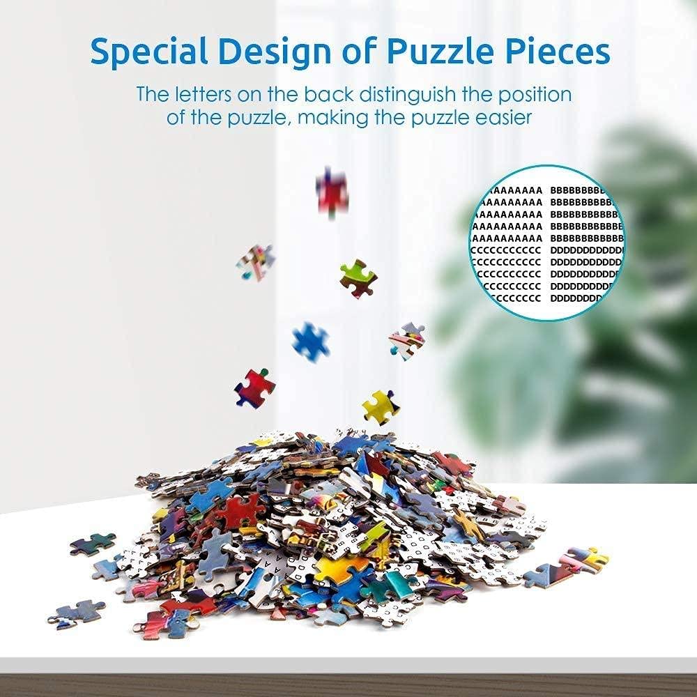 SUPERPOWER® Premium 1000 pièces Jeux de Puzzle en Bois Motif de Fleurs de Cerisier du Mont Fuji Jouets de Sol Puzzles Famille Photo Cadre Cadeaux Décoration Murale