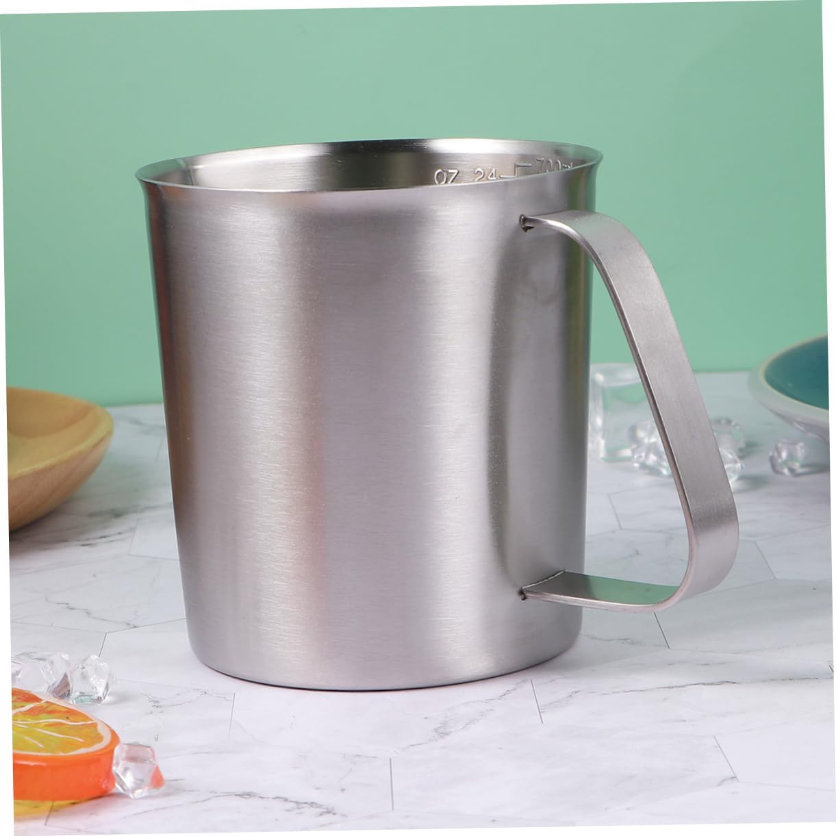 Taza Medidora Inoxidable con Graduación Utensilio de Cocina para Hornear Ligero y Duradero Fácil de Limpiar para Líquidos y Sólidos Repostería y Cocina Diaria