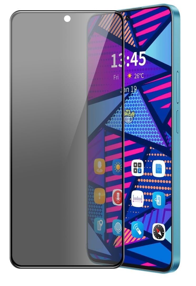 JGD PRODUCTS for Redmi Note 12 Pro, Note 12 Pro Plus 5G Edge to Edge Anti Spy Privacy Tempered Glass with Easy Installation Kit | Black (Pack of 1)-image-5