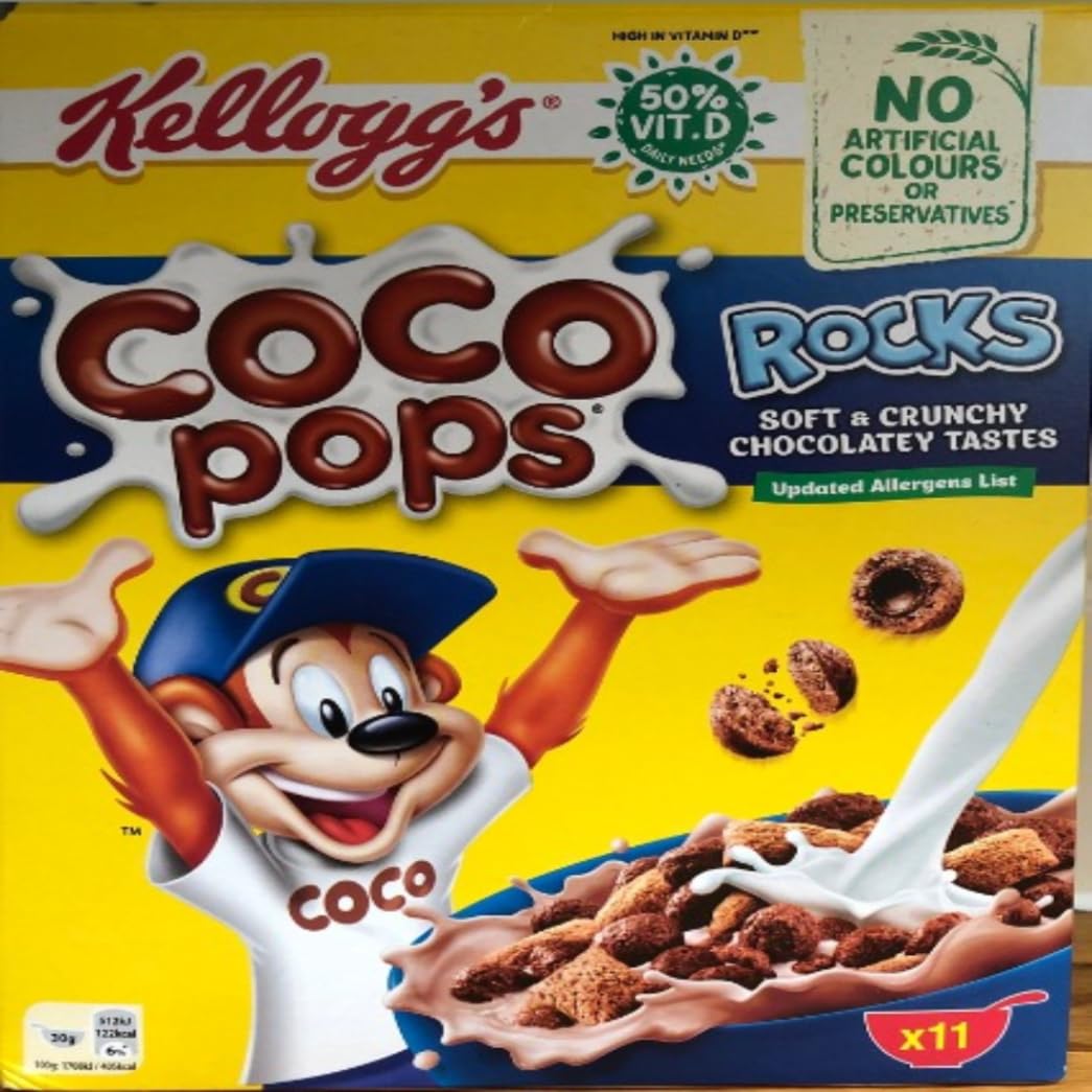 Buy Breakfast Cereal for Kids Kellogg's Coco Pops Rocks, Smooth