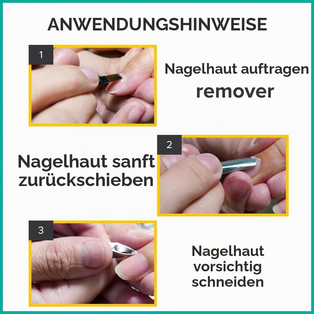 Rui Smiths Pro Edelstahl 8-teiliges Maniküre-Set für Zuhause und Nagelsalons mit professioneller Präzisions-Nagelhautzange und Metallschieber Style No. 105