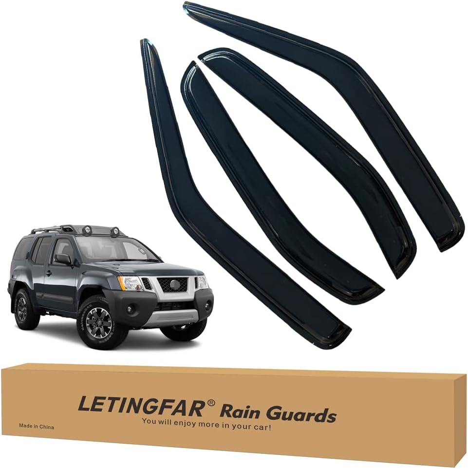 Window Visors Rain Guards for Nissan Xterra 2005 2006 2007 2008 2009 2010 2012 2013 2014 2015 2016 Accessories, Wind Deflectors Vent Shades for Nissan Xterra E77-for-Nissan-Xterra-05/16
