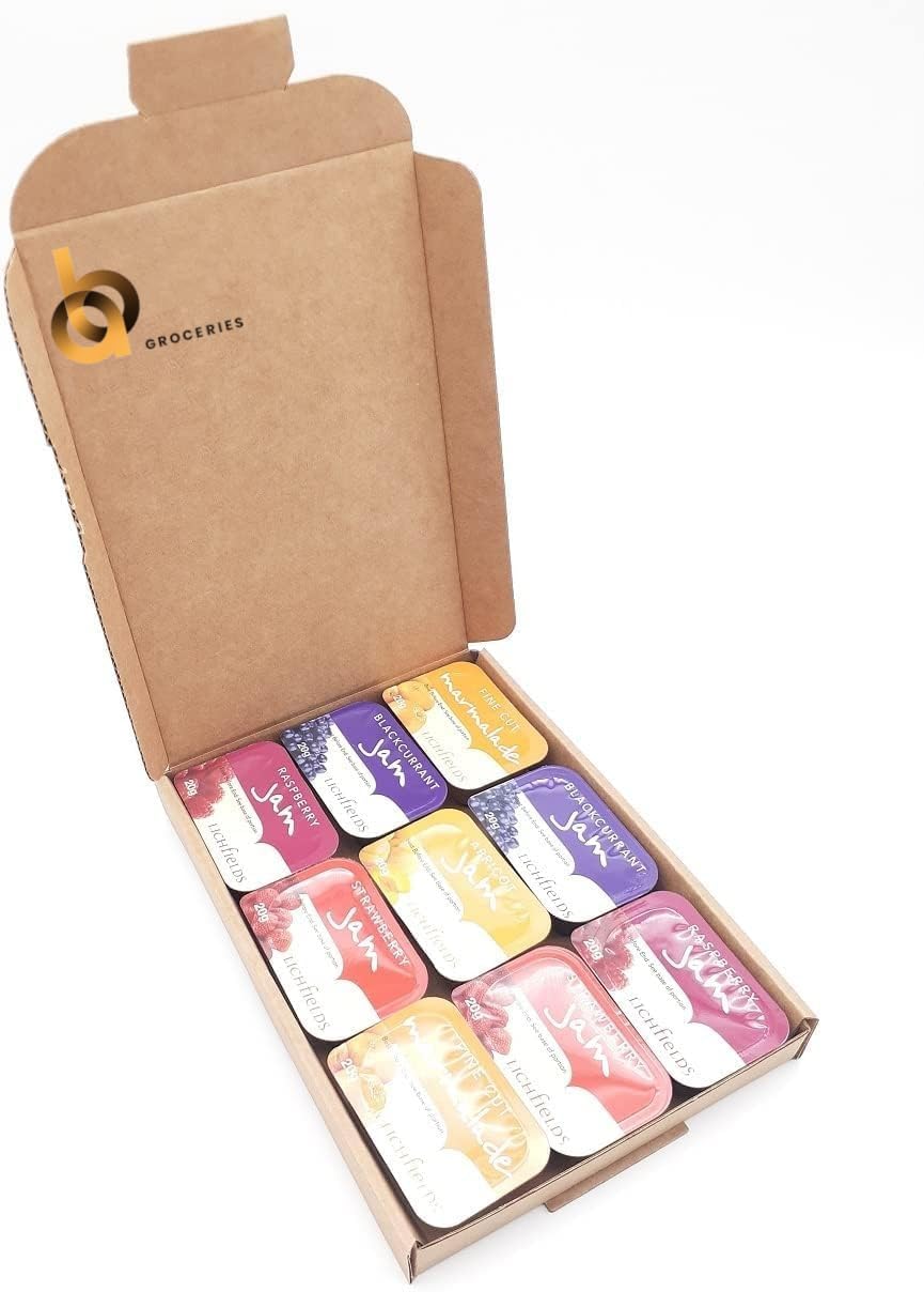 Jam Marmalade Individual Assorted Single Portions Mixed Flavours Selection (9 portions)