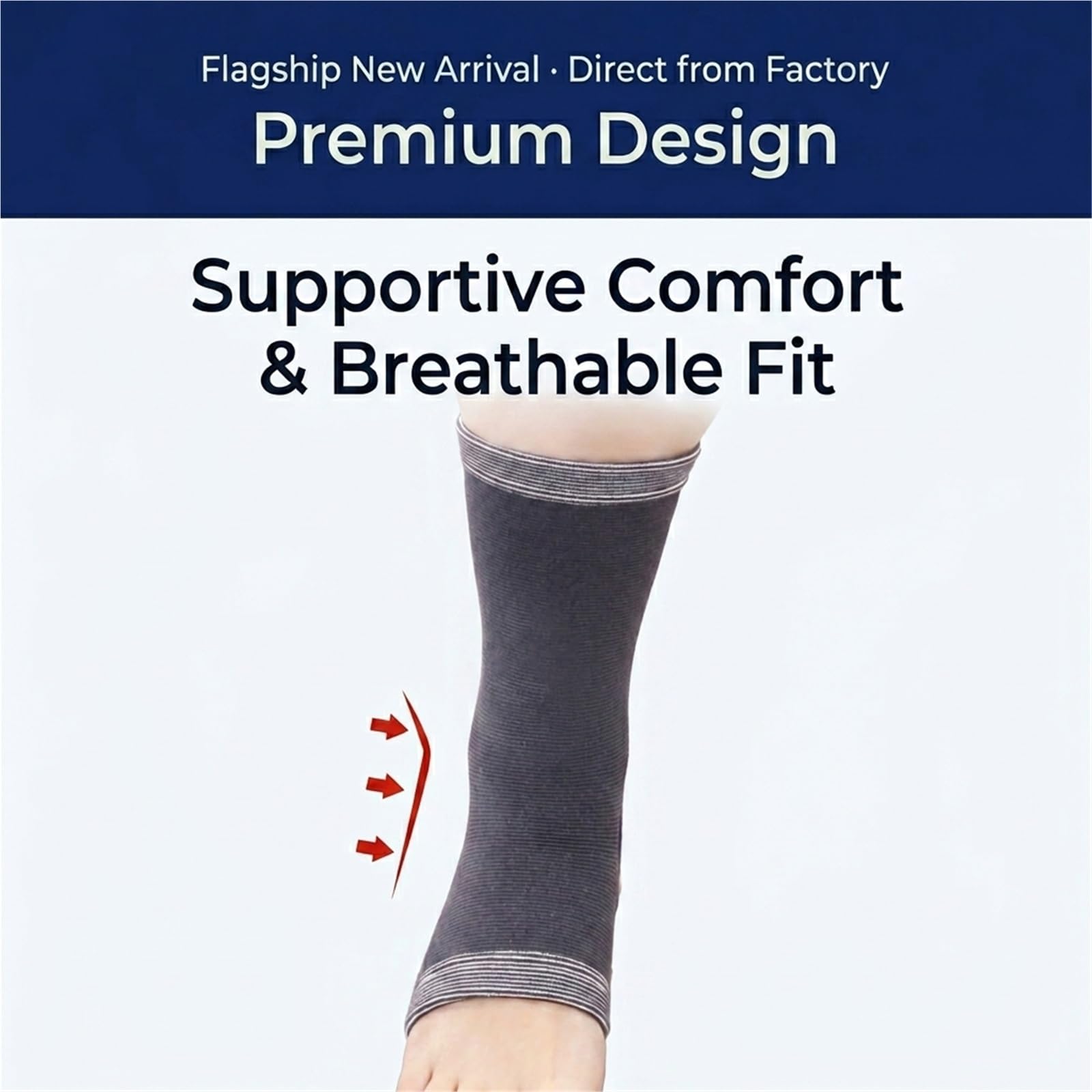 Generisch Kompressions-Sprunggelenkbandage mit atmungsaktivem Stoff, für Sport und tägliches Gehen, Modell CJDW1134 (S)