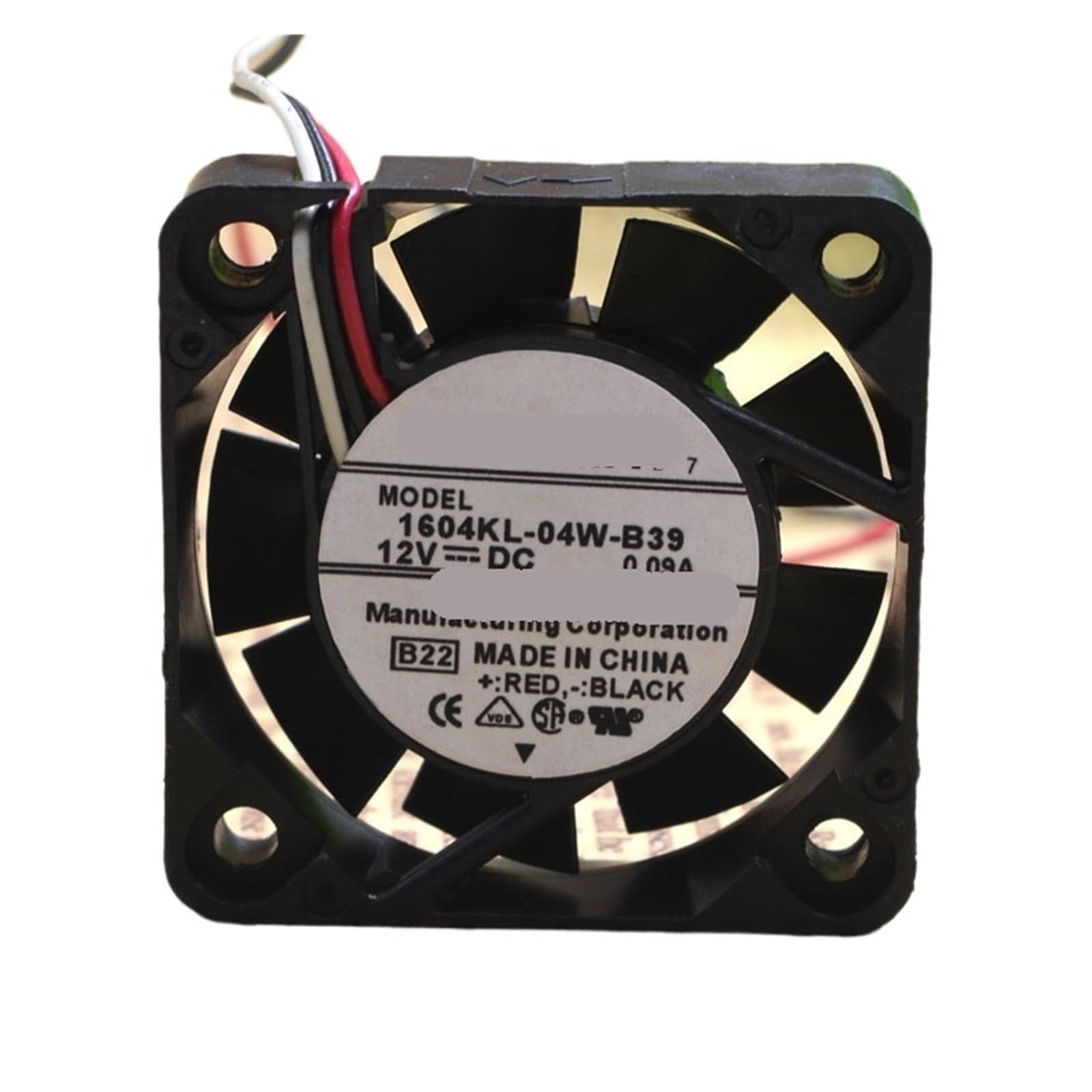 TRBFGVCJ 1604KL-04W-B39 12VDC 0.09A COOLING FAN SIZE: 4010