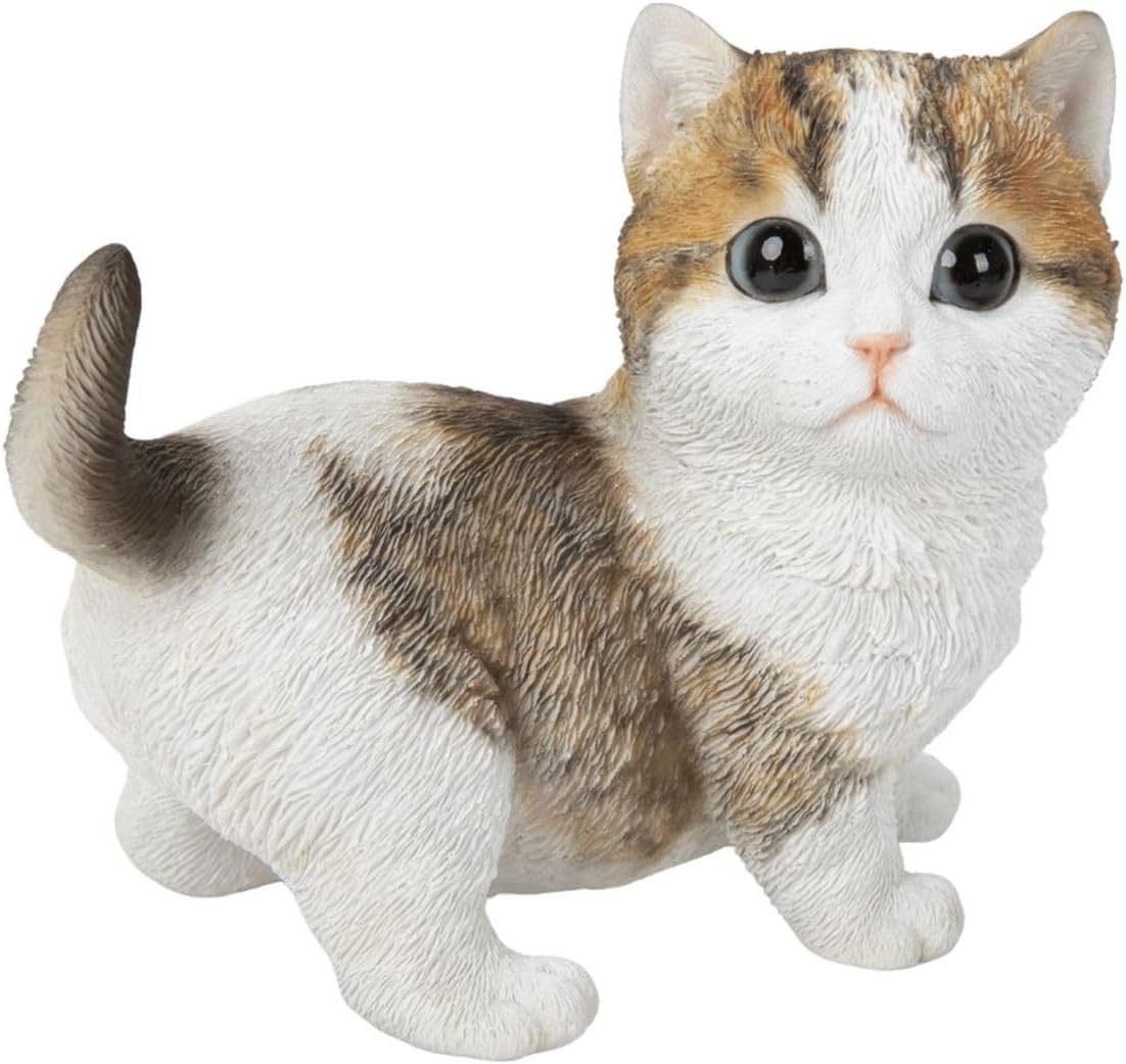 Oubia H24117-1 Right-Facing Munchkin Tea Puffer 5.5 x 3.3 x 4.5 inches (14 x 8.5 x 11.5 cm) Doll Figurine Figurine Animal Garden Decoration Cat