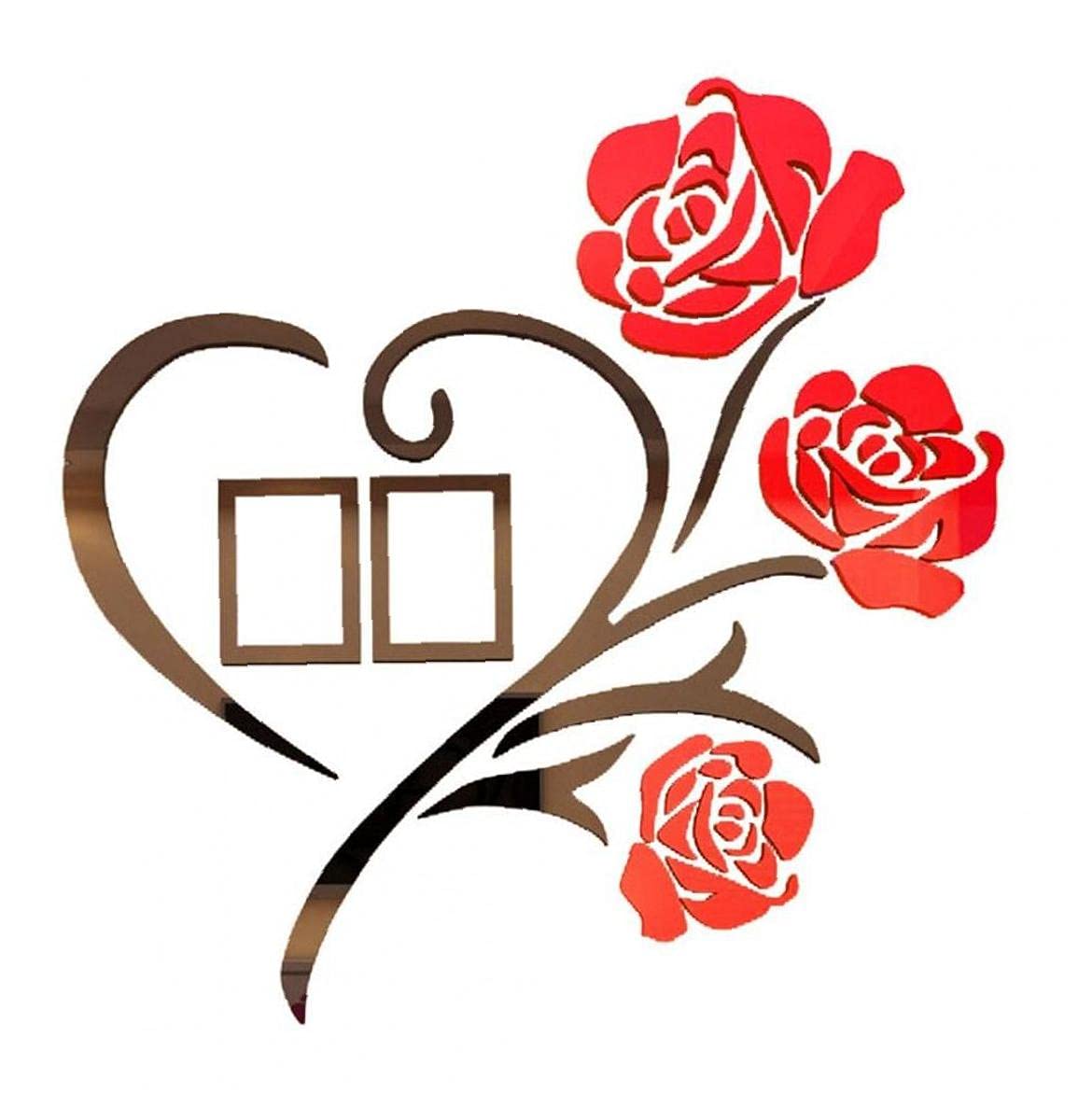 Sticker salle de mariage romantique rose, décoration mural salon acrylique M