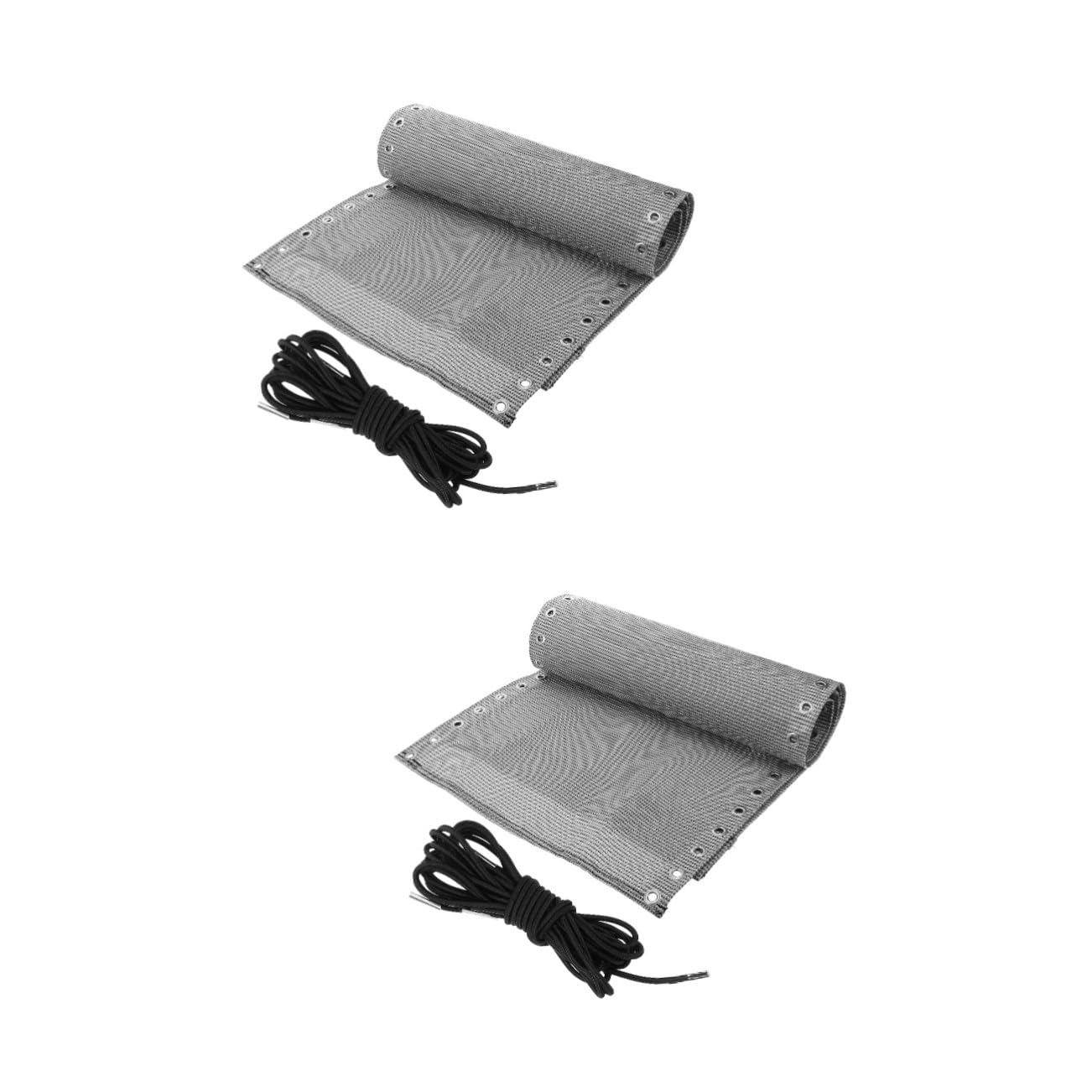Tissu de remplacement pour fauteuil inclinable gris : lot de 2 toiles de chaise longue pliante