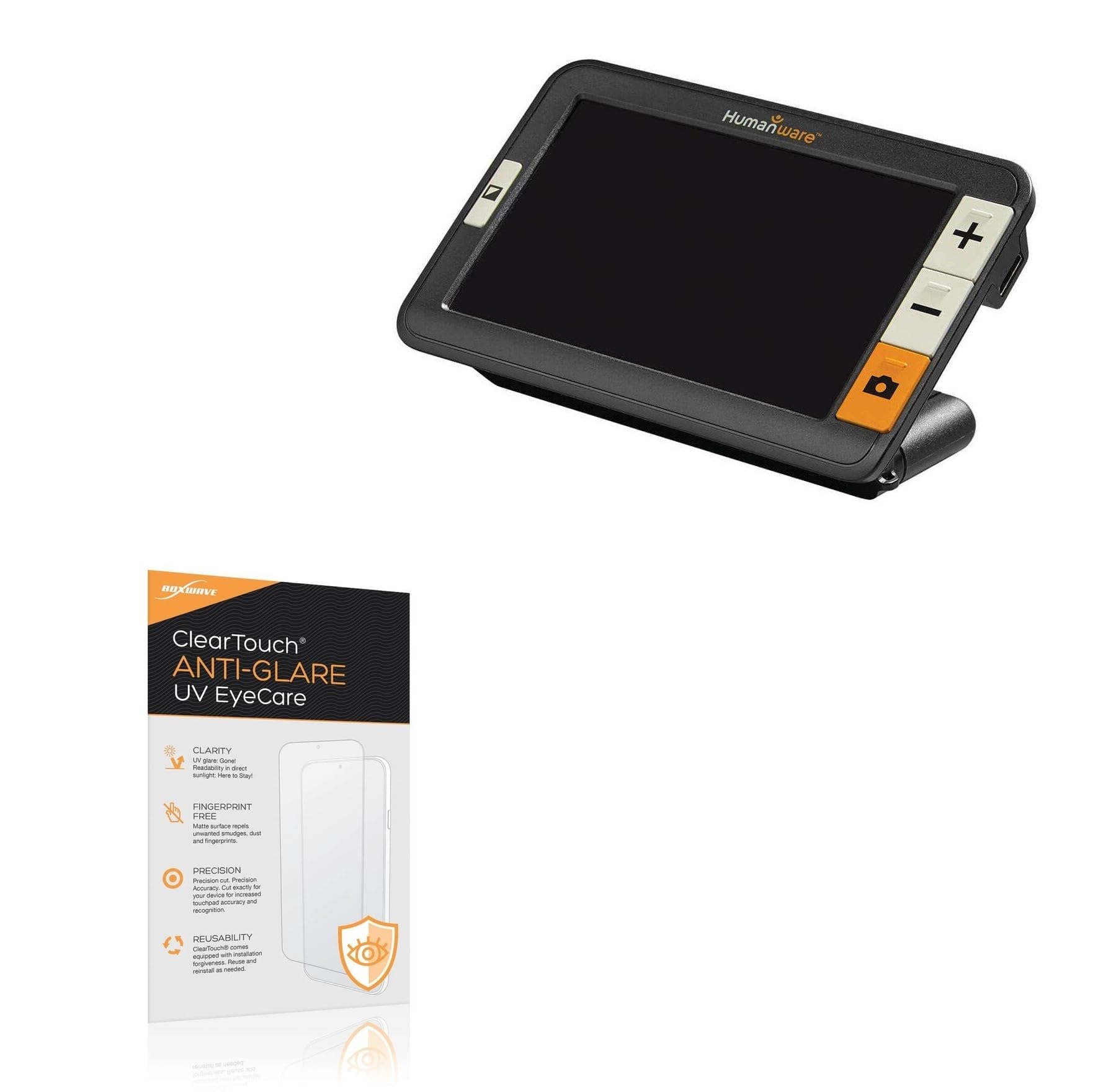 BoxWave Screen Protector Compatible With Humanware explore 5 - ClearTouch Anti-Glare Anti-UV EyeCare (2-Pack), Filters out Harmful Blue Light Reduce Fatigue