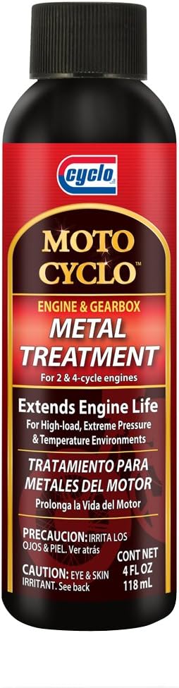 Niteo Cyclo Moto Cyclo Engine & Gearbox Metal Treatment, 2 & 4 Cycle Engines, 4 fl oz, Case of 6