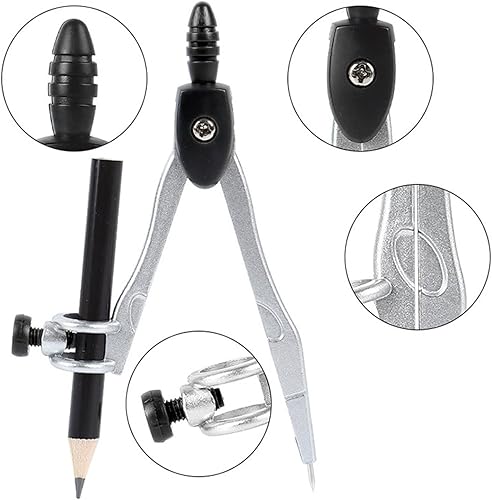 Miniatura 2 de Brújula profesional, brújula de metal reutilizable para educación en casa y aprendizaje de matemáticas