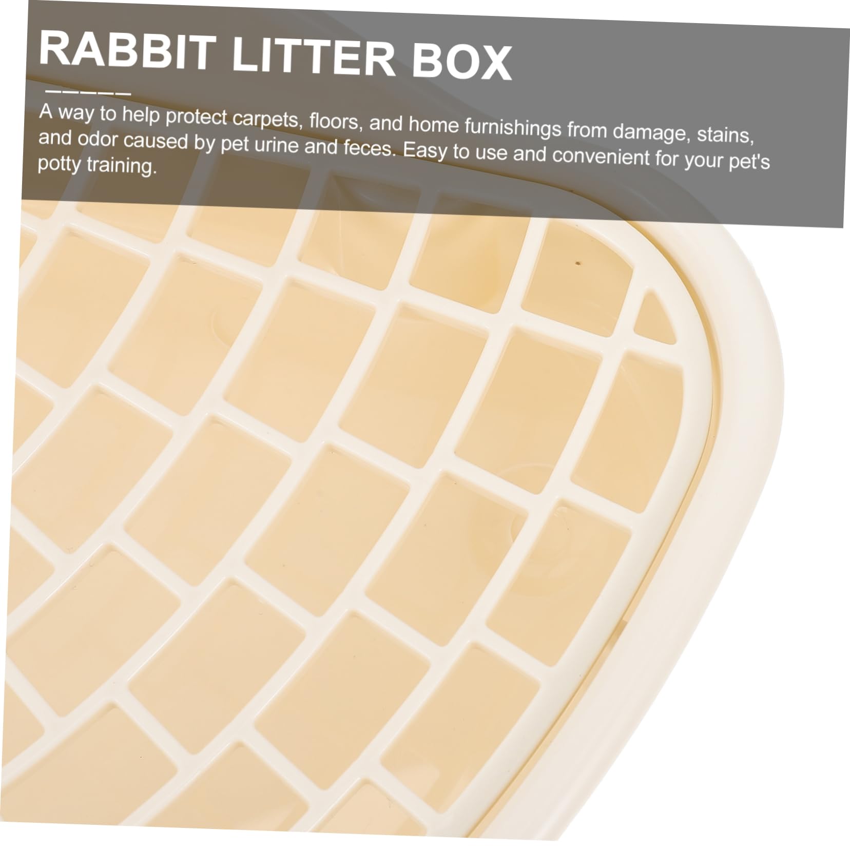 INOOMP Scatola da 3 Pezzi Toilette per Conigli Lettiera Coniglio Vaschetta per Coniglietti Animale Domestico Piccola lettiera per Animali Domestici Gabbia per Conigli Gabbia criceti pp