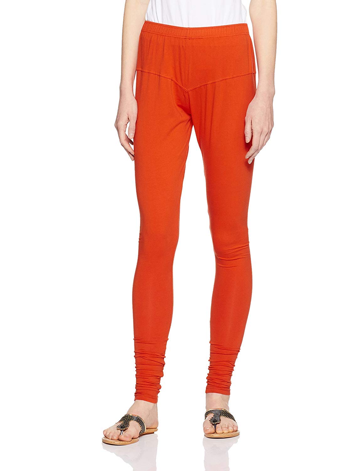 Women's Cotton Churidar Leggings (4S Lux Lyra Churidar Leggings, Mango_Orange, Mango_Free Size)-picture-21