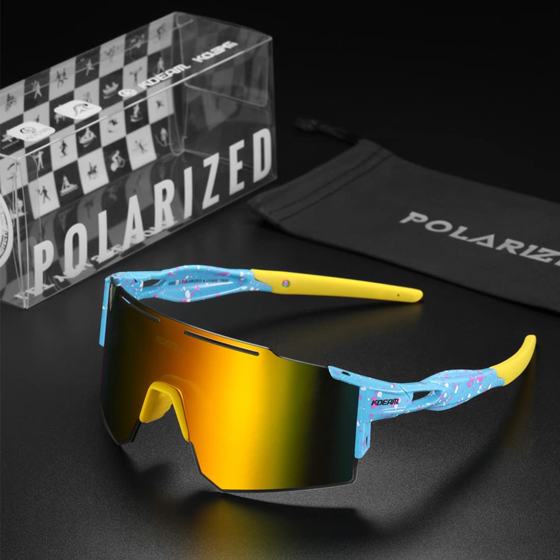 Gafas de sol polarizadas deportivas para hombres y mujeres, gafas de sol Viper para ciclismo, pesca, conducción