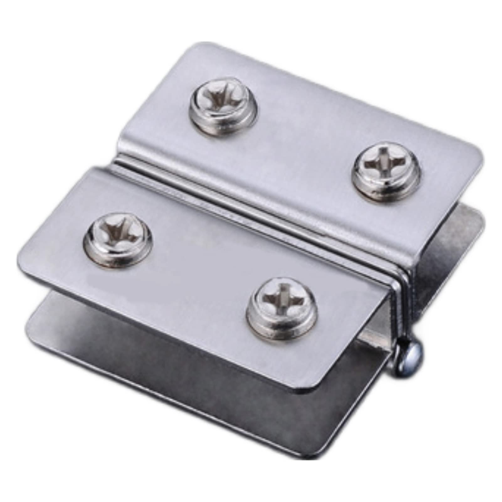 Nvsfzgiyg For 5-7Mm Glass Hinges Glass Door Hinge Double Sided Clip Without Hole Stainless Steel Cabinet Cupboard Clamps For 4-9Mm 180 Degree