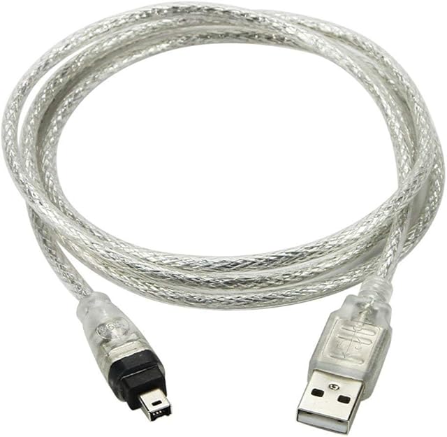 CY USB Male to Firewire IEEE 1394 4 Pin Male iLink Adapter Cord Cable for SONY DCR-TRV75E DV Adapter 100cm