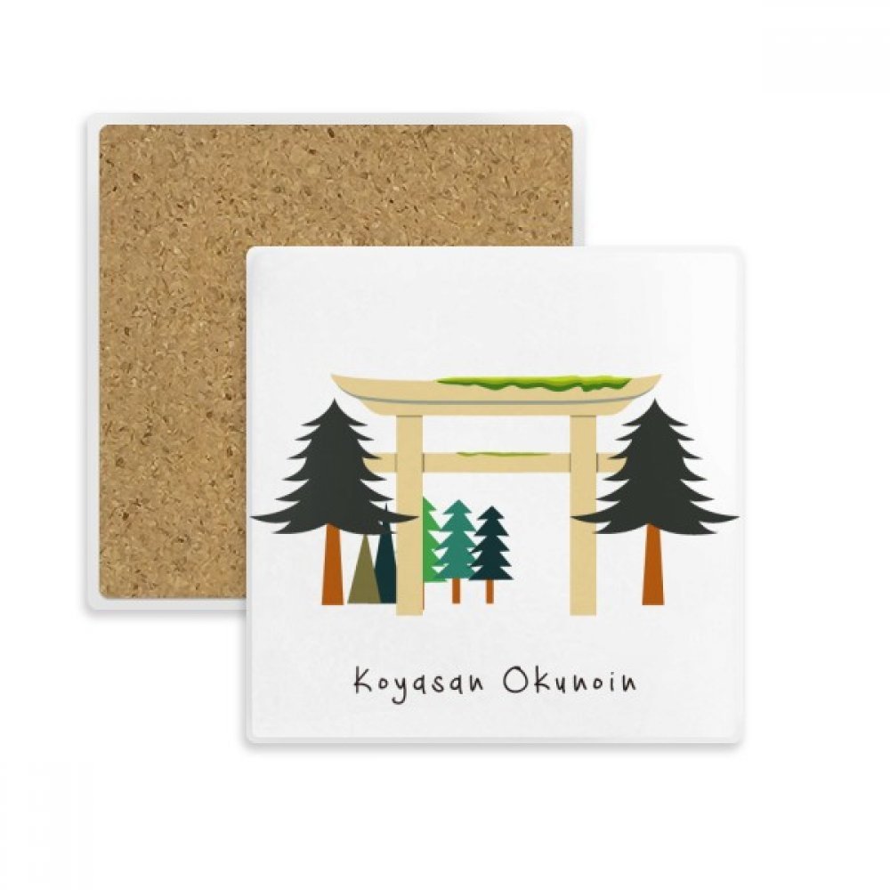 Coaster tasse de pierre Koyasan Okunoin souvenir du Japon traditionnel