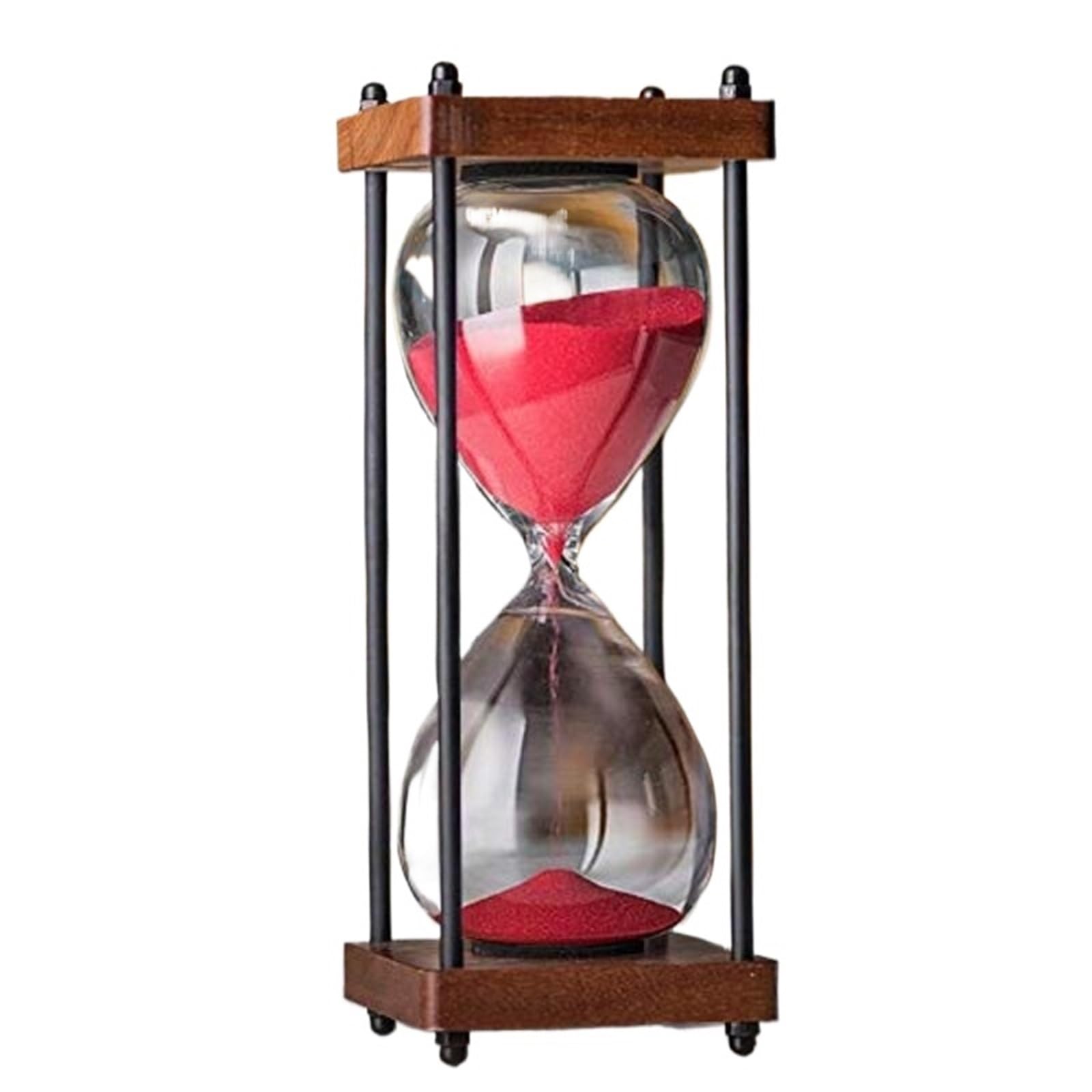 Temporizador de Reloj Arena 30 Minutos, Metal, Herramientas gestión del Tiempo for decoración Escritorio Cocina, hogar y Oficina para Escuela(Black)