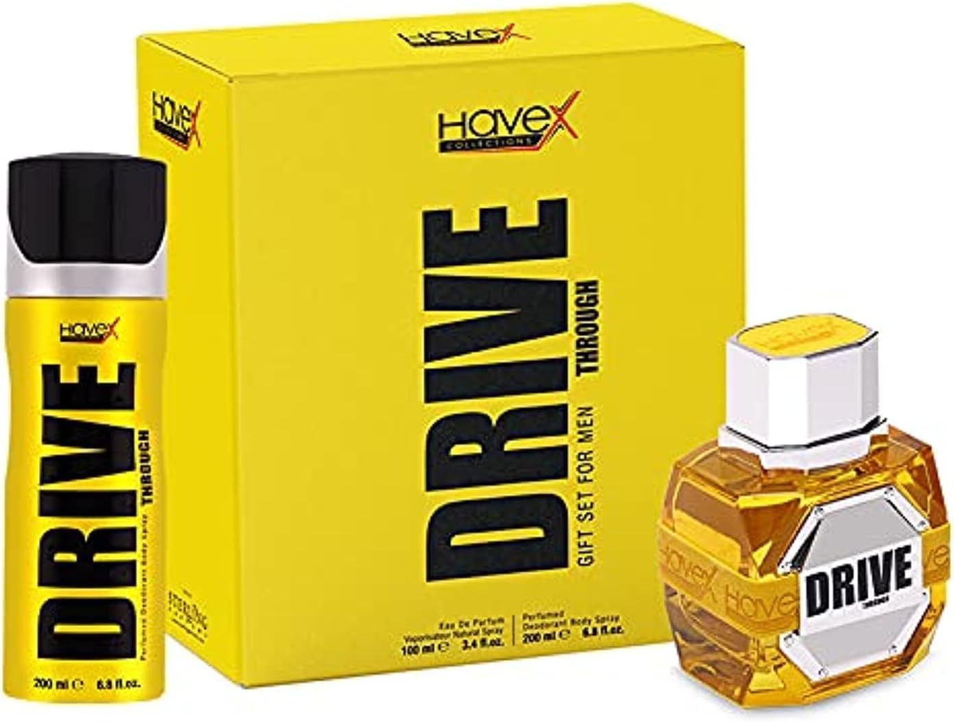 Collection Drive Through 2 Piece Gift Sets For Men - Eau De Parfum 100ML + 200ML Perfume Body Spray - perfume for men