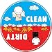 Clean Dirty Dishwasher Magnet by Three Rivers Trading Post, Cute 3.5” Round Home Kitchen Accessory …