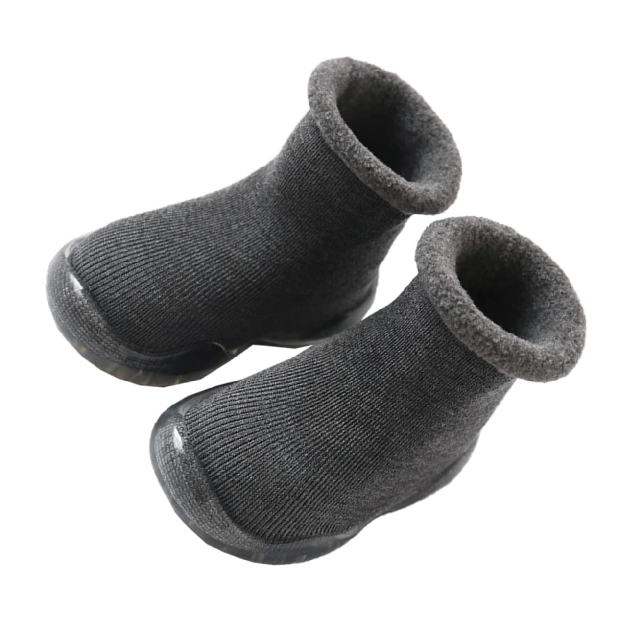 ABOOFAN 3stücke Babysocken Mit Antirutsch-Sohle Warmhaltende Lauflernsocken Für Kleinkinder rutschfeste Atmungsaktive Socken Für Winter Innensohlenlänge