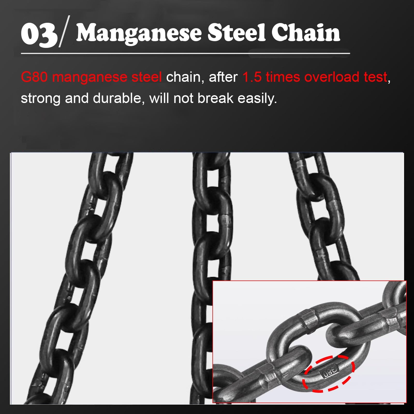 Imbracatura Sollevamento A Catena 4 Punti - 3 Tonnellate Con Ganci Sicuri Per Carichi Pesanti - Foto 13